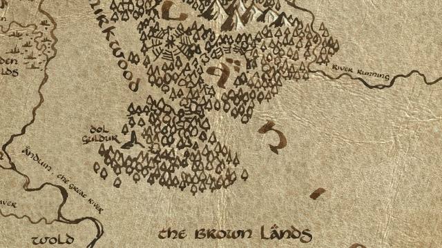 East Bight and its surroundings on the parchment map of Middle-earth