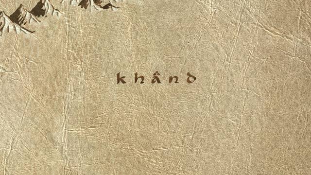 Khand and its surroundings on the parchment map of Middle-earth