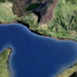 Satellite tile showing the same coastline as water and land